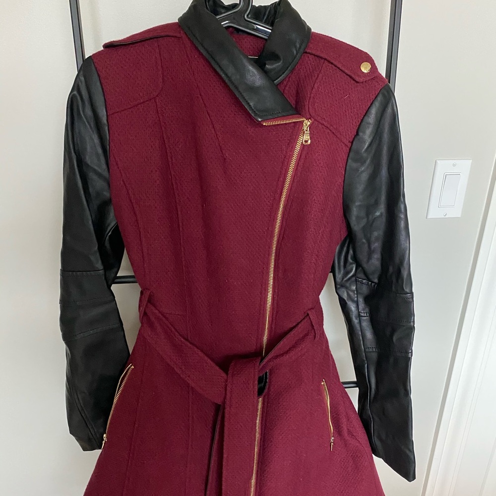 Guess jacket (wool/faux leather)